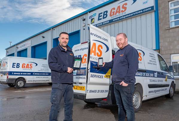 EB Gas engineers using BigChange app