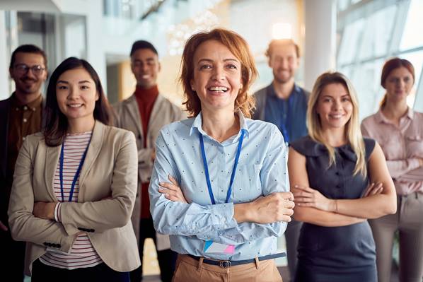 Happy business team
