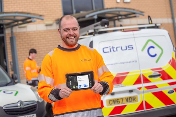 Citrus Group employee using the BigChange job management system