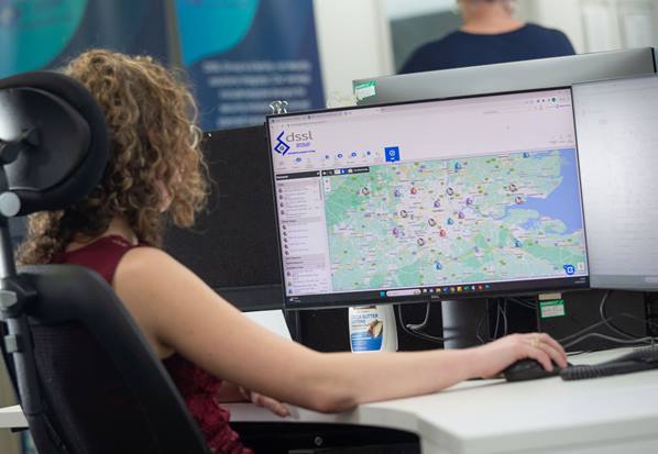 DSSL employee using  BigChange Field Service Management System