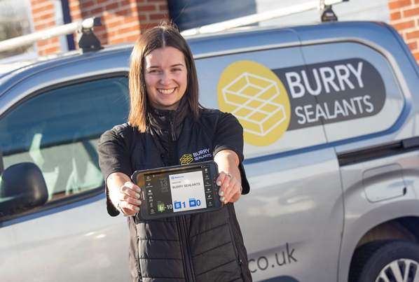 Burry Sealant Field Service engineer with BigChange workforce management app 