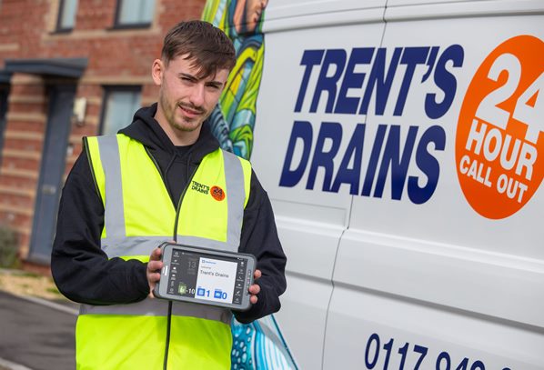Trent's Drains engineer using BigChange software