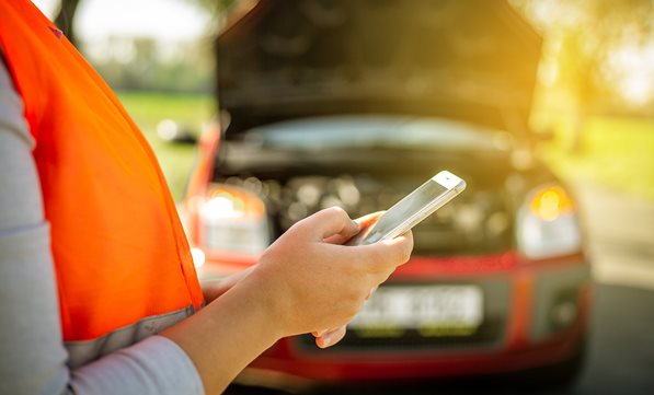 Customer calling for roadside assistance