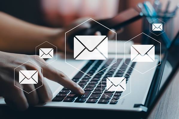Sending emails on laptop