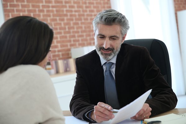 Legal Attorney with client