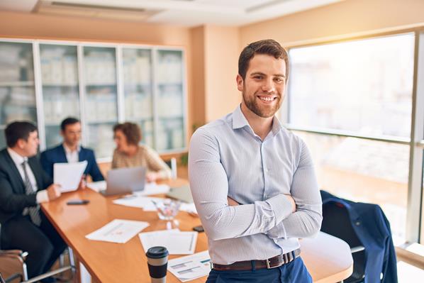Business Manager with team