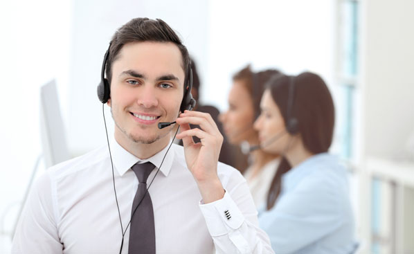 Call center manager measuring AHT