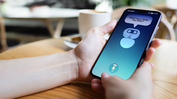 Customer using chatbot AI