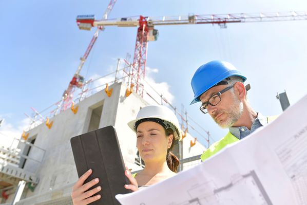 Construction Manager with client