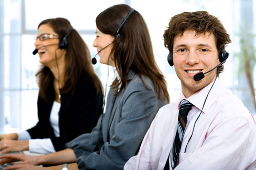 Customer Service Agents on a call