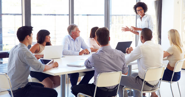 Customer service meeting