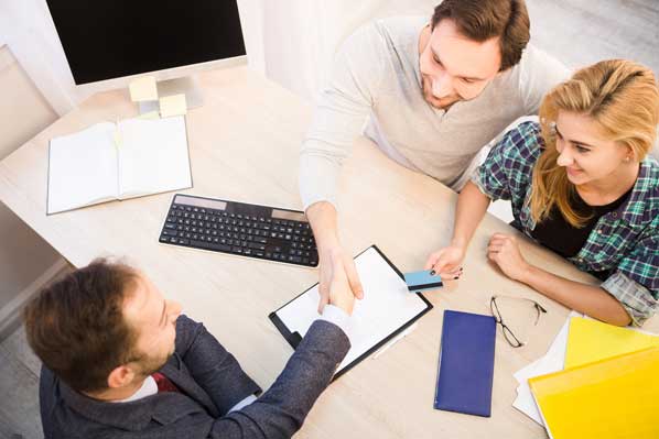 New customers in meeting