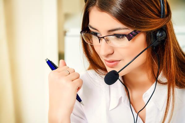 Customer Service Assistant wearing headset