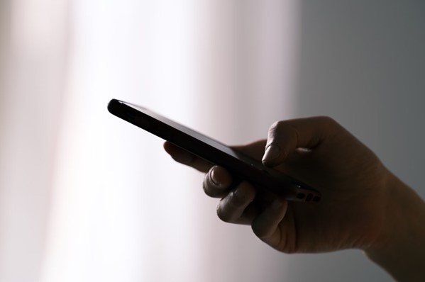 Person holding phone