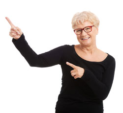 Lady pointing