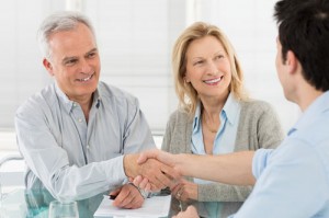 Customers giving feedback