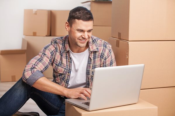 Man orders products online