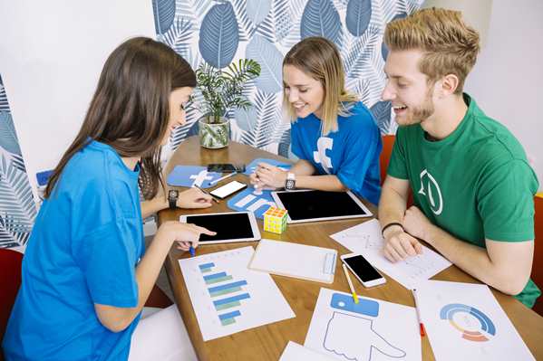 Generation Z employees at work