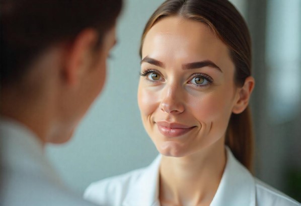 A women preparing to have botox treatment