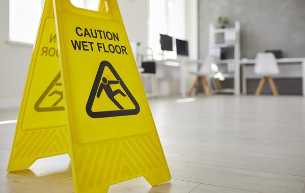 Safety sign at work