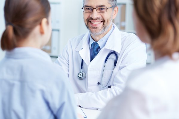 Doctor with his patients