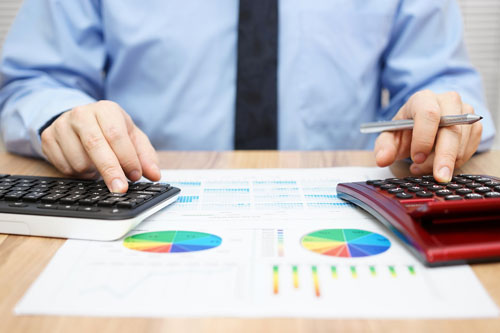 Fund manager at work