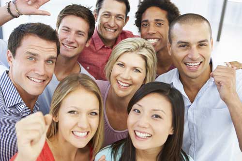 Happy people