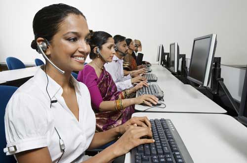 Customer service reps on phone