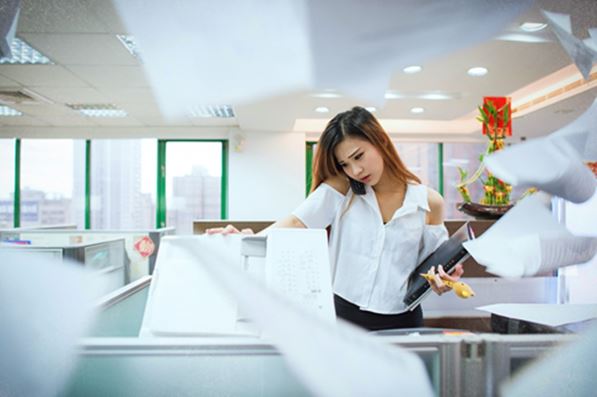 Photocopier in use