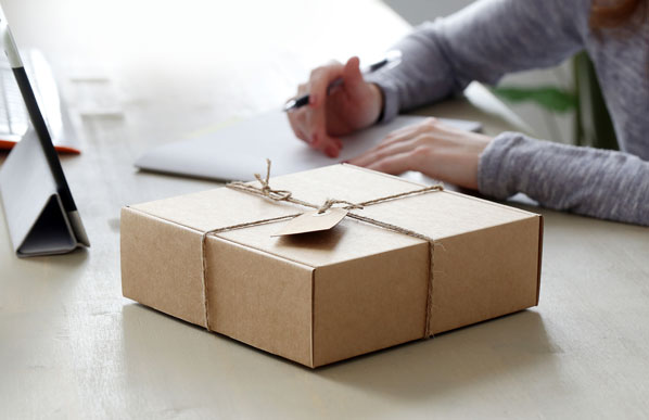 Gift wrapped parcel