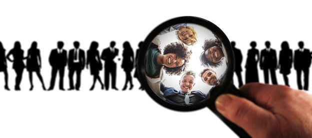Target market magnifying glass