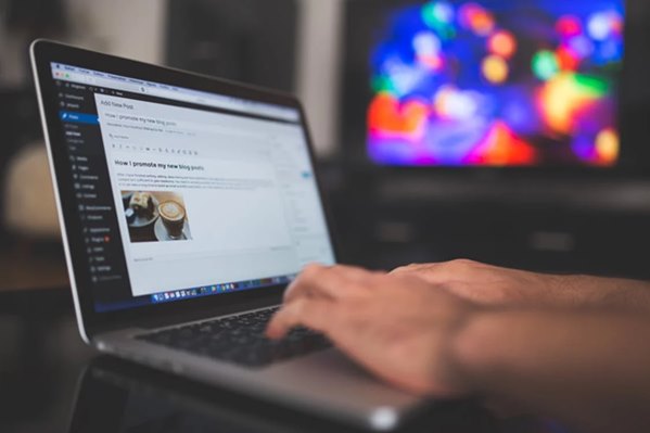 Man working on laptop