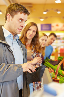 Upset customer at checkout