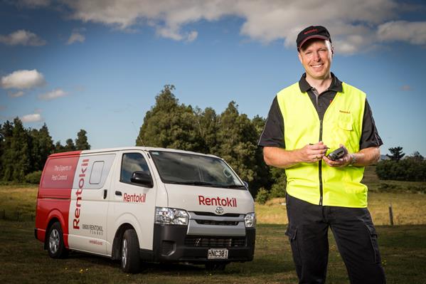 Rentokil man with van