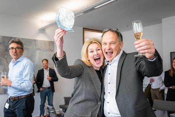 Graphisoft and Sabio team members celebrate award