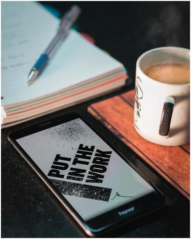 Put in the work message on phone