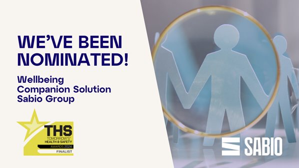 Sabio's Wellbeing Companion app award nomination