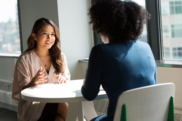Job candidate attending an interview