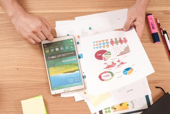 Financial analytics chart