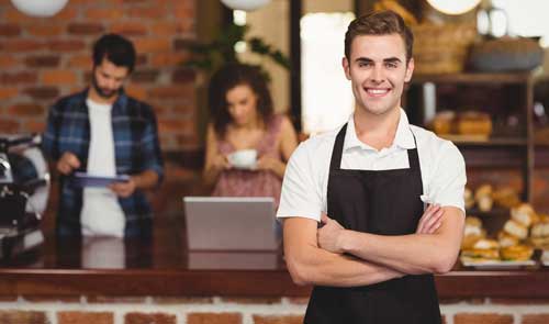 Smiling waiter